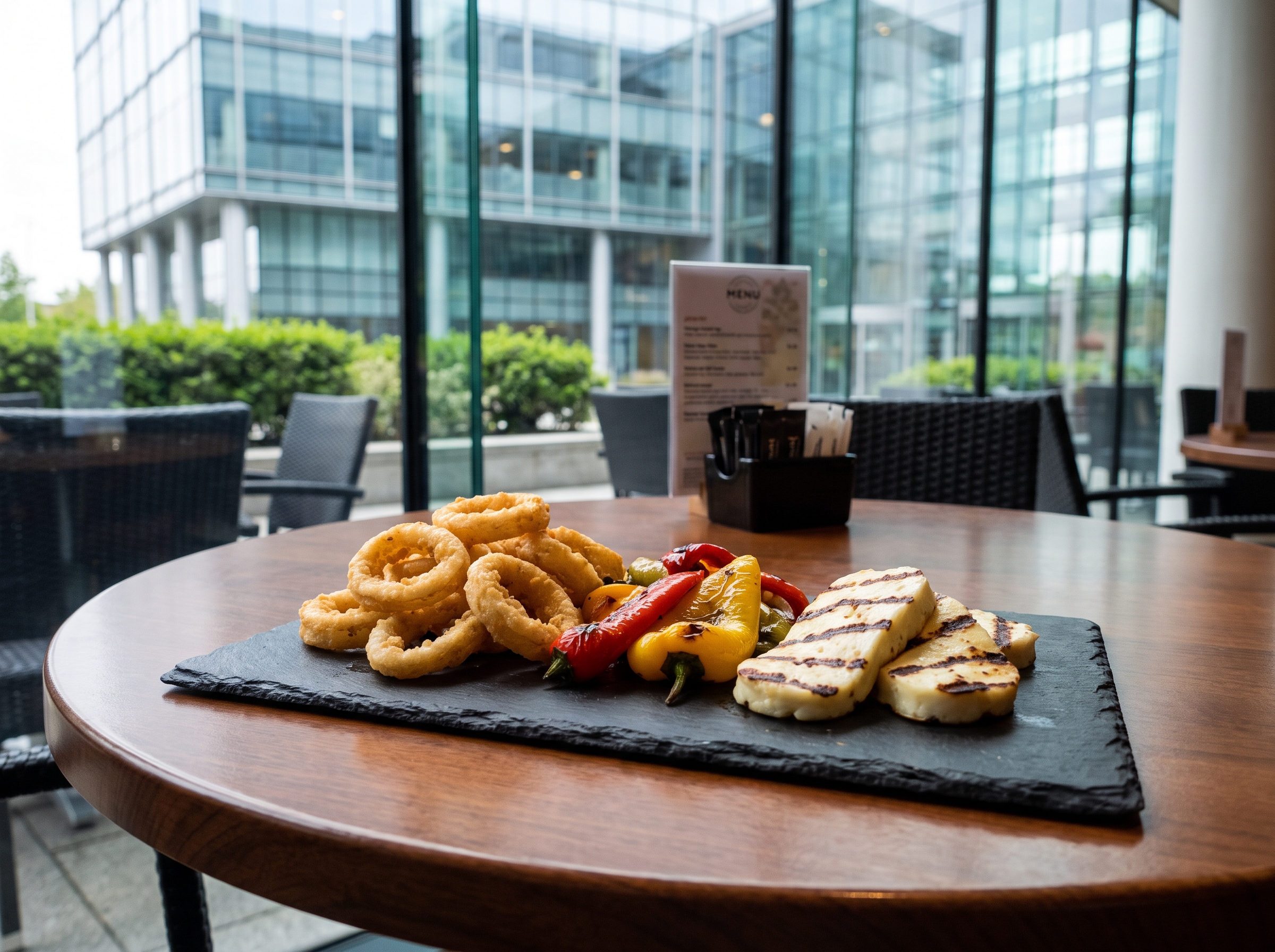 Grilled halloumi and calamari